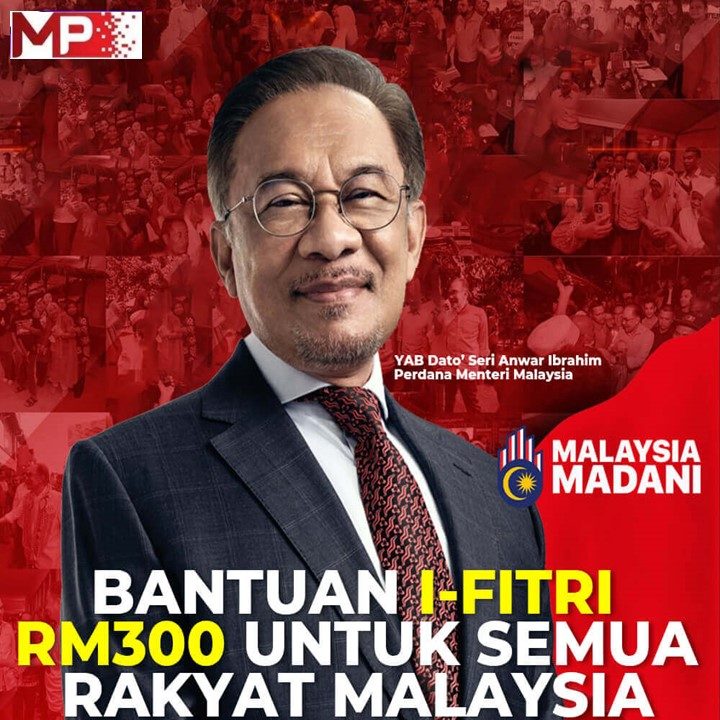 Bantuan I-Fitri RM300 Untuk Semua Rakyat Malaysia